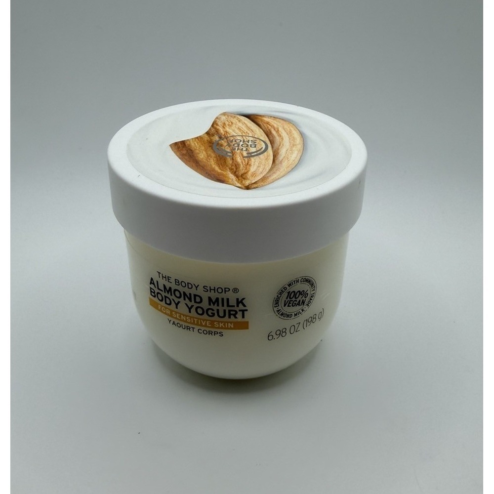 The Body Shop Almond Milk Body Yogurt, Vegan, 6.98 oz, 90% Full